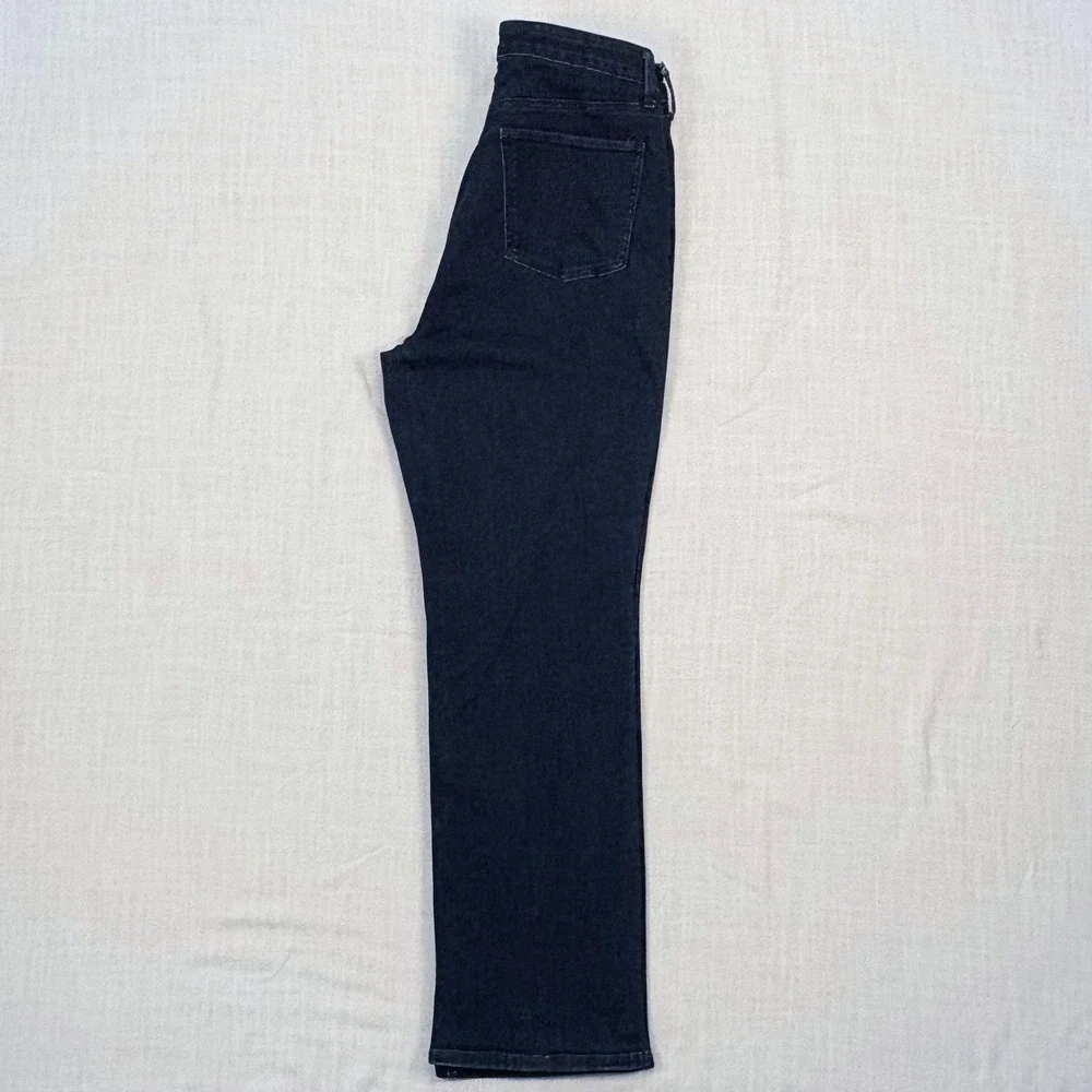 Talbots Flawless High-Waist Barely Boot Curvy Jeans 12P Dark Indigo Blue Classic